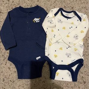 Gerber Navy and White Baby One Pieces